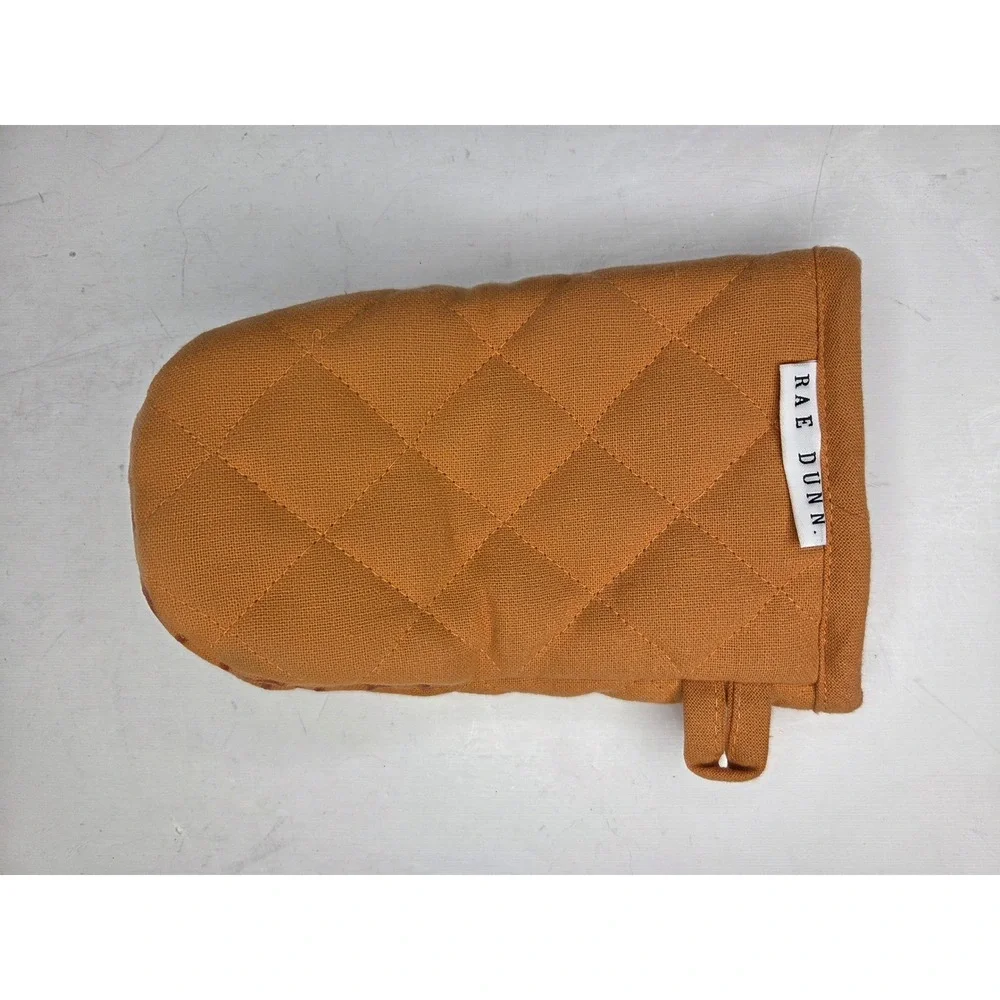 Rae Dunn Pumpkin Everything Fall Quilted Orange Kitchen Oven Mitt Farmhouse